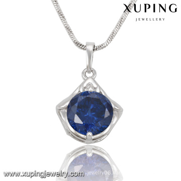 32702 Fashion Elegant Crystal Jewelry Chain Pendant in Rhodium Color